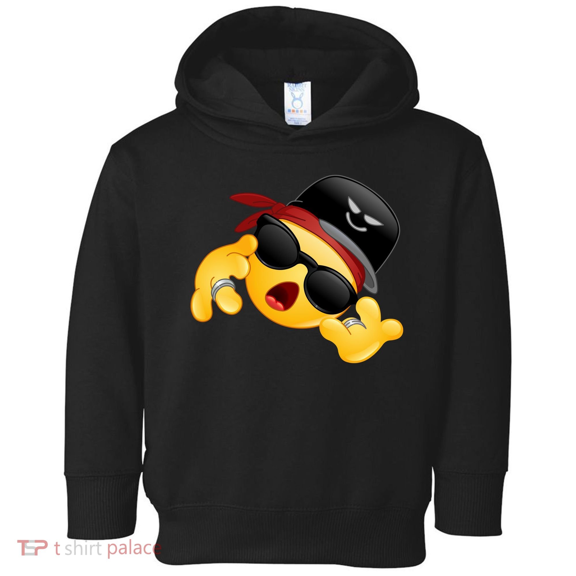 Gangster Emoji Smiley Toddler Hoodie