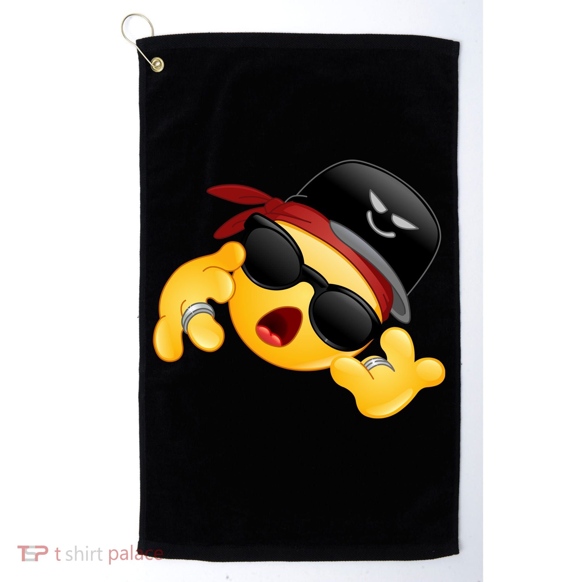 Gangster Emoji Smiley Golf Towel