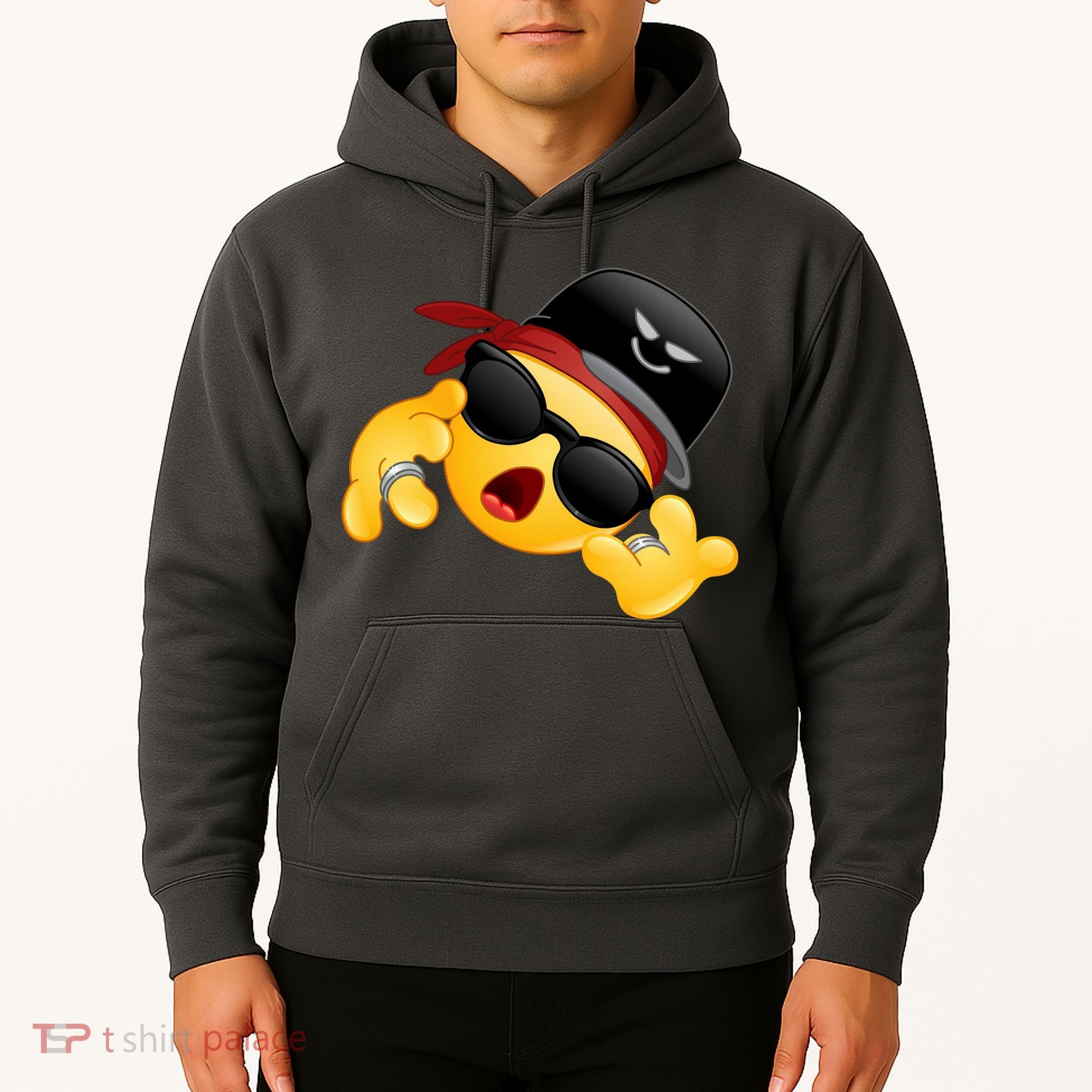 Gangster Emoji Smiley Hoodie