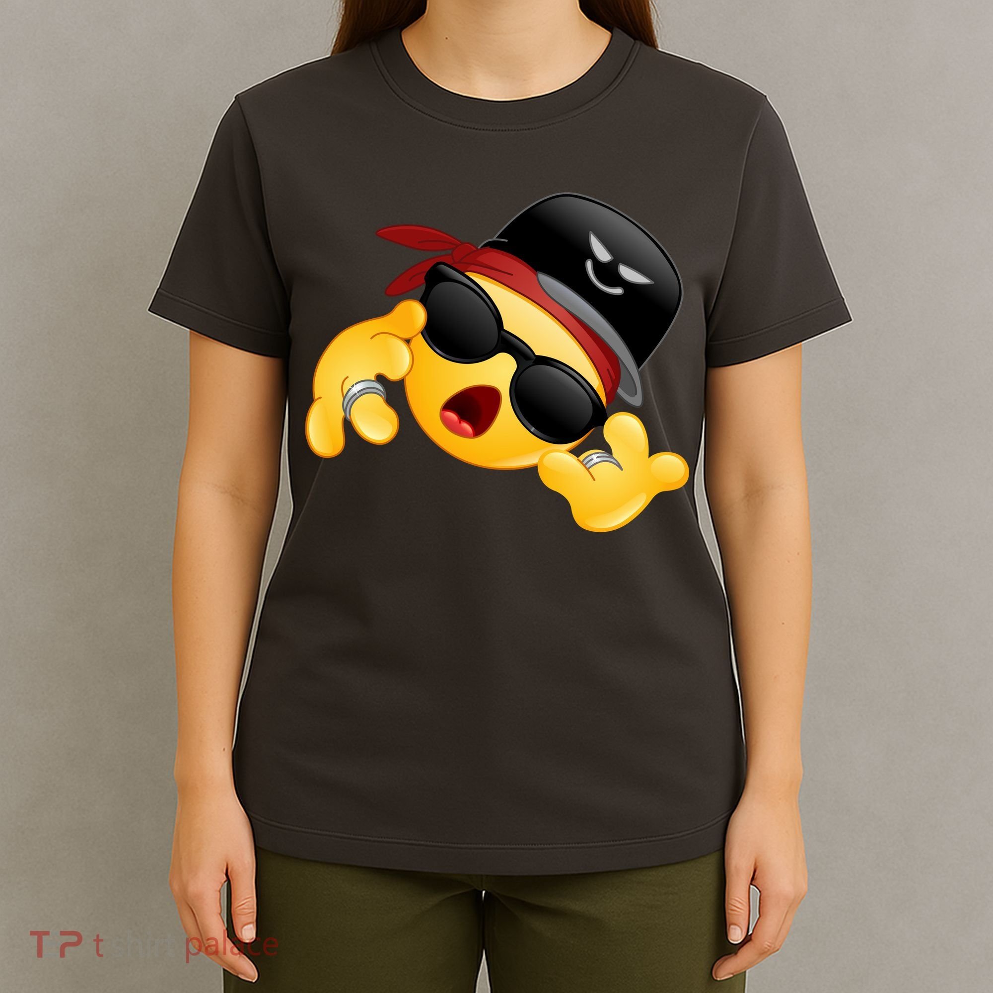 Gangster Emoji Smiley T-Shirt
