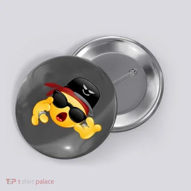 Gangster Emoji Smiley Button