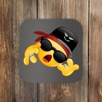 Gangster Emoji Smiley Coaster thumb 0
