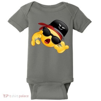 Gangster Emoji Smiley Baby Bodysuit