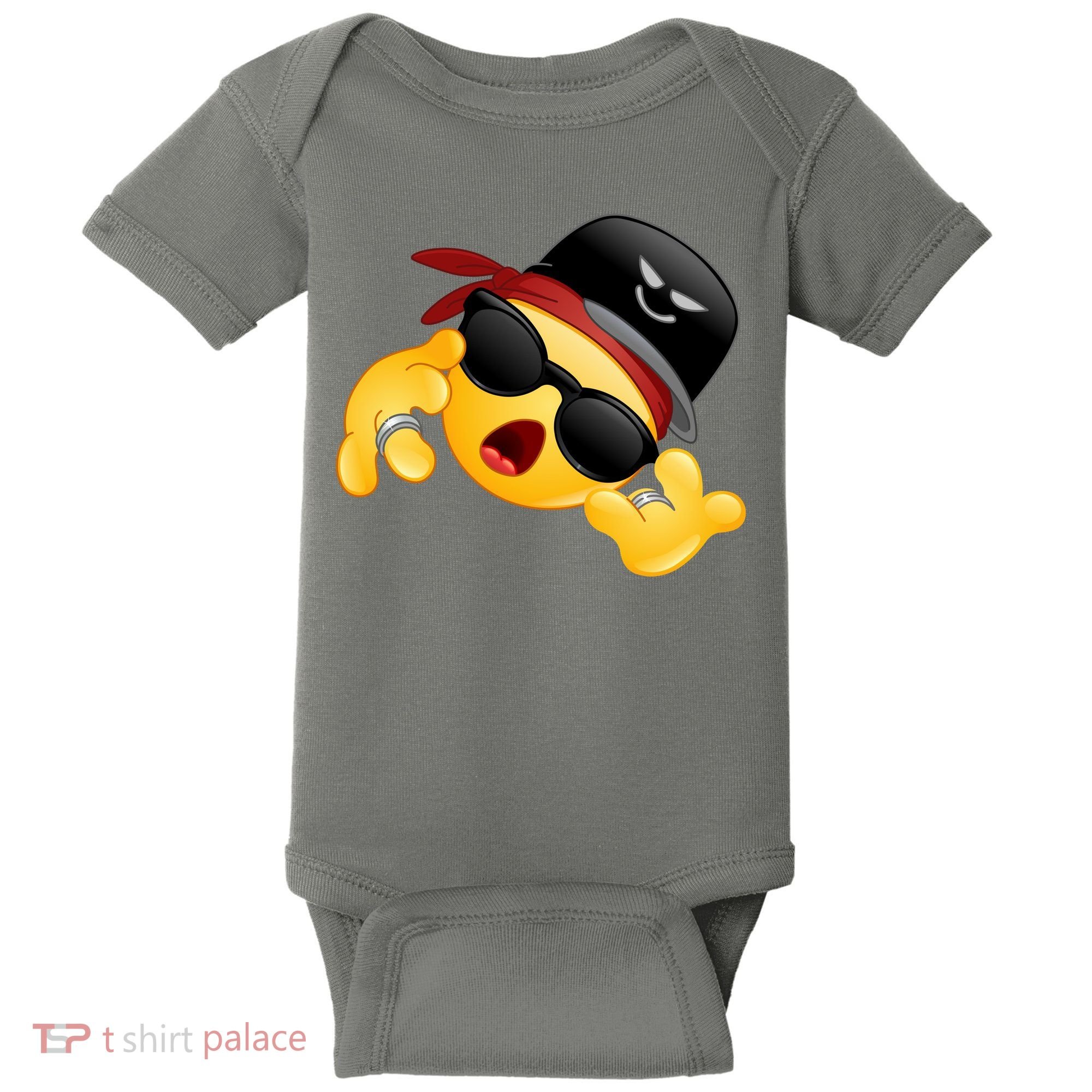 Gangster Emoji Smiley Baby Bodysuit