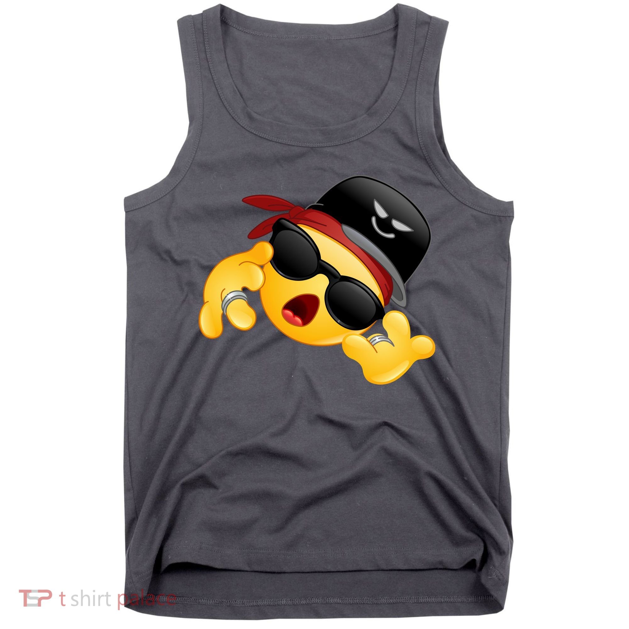 Gangster Emoji Smiley Tank Top