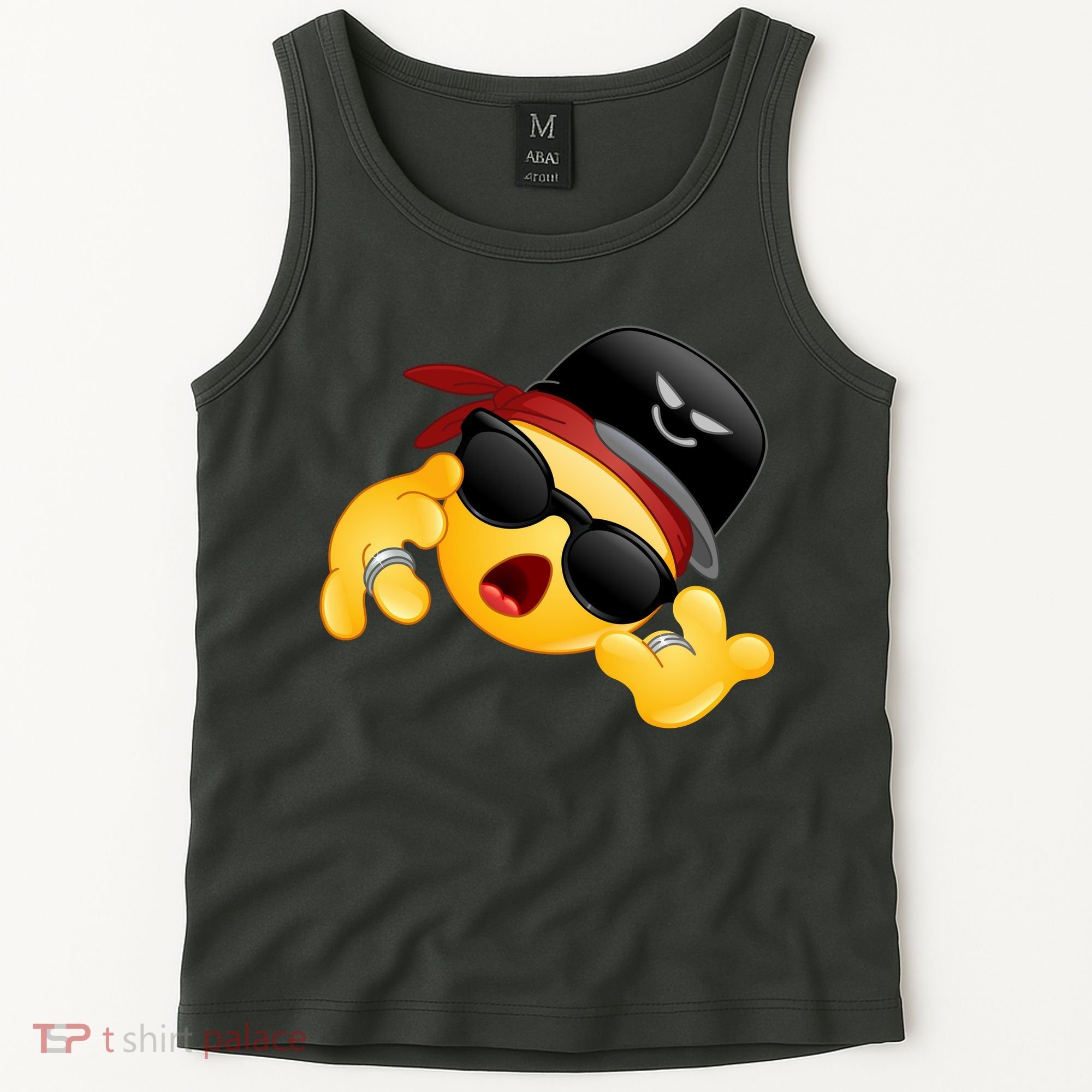 Gangster Emoji Smiley Tank Top