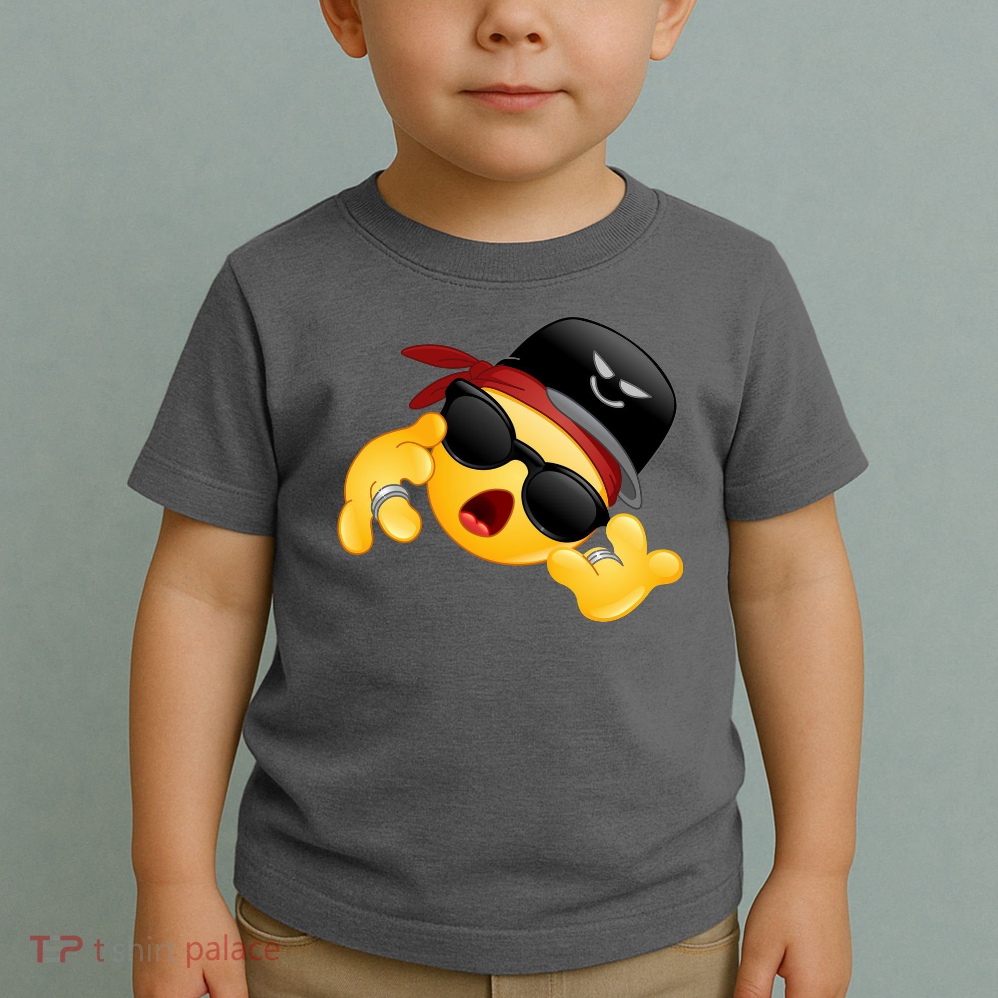 Gangster Emoji Smiley Toddler T-Shirt