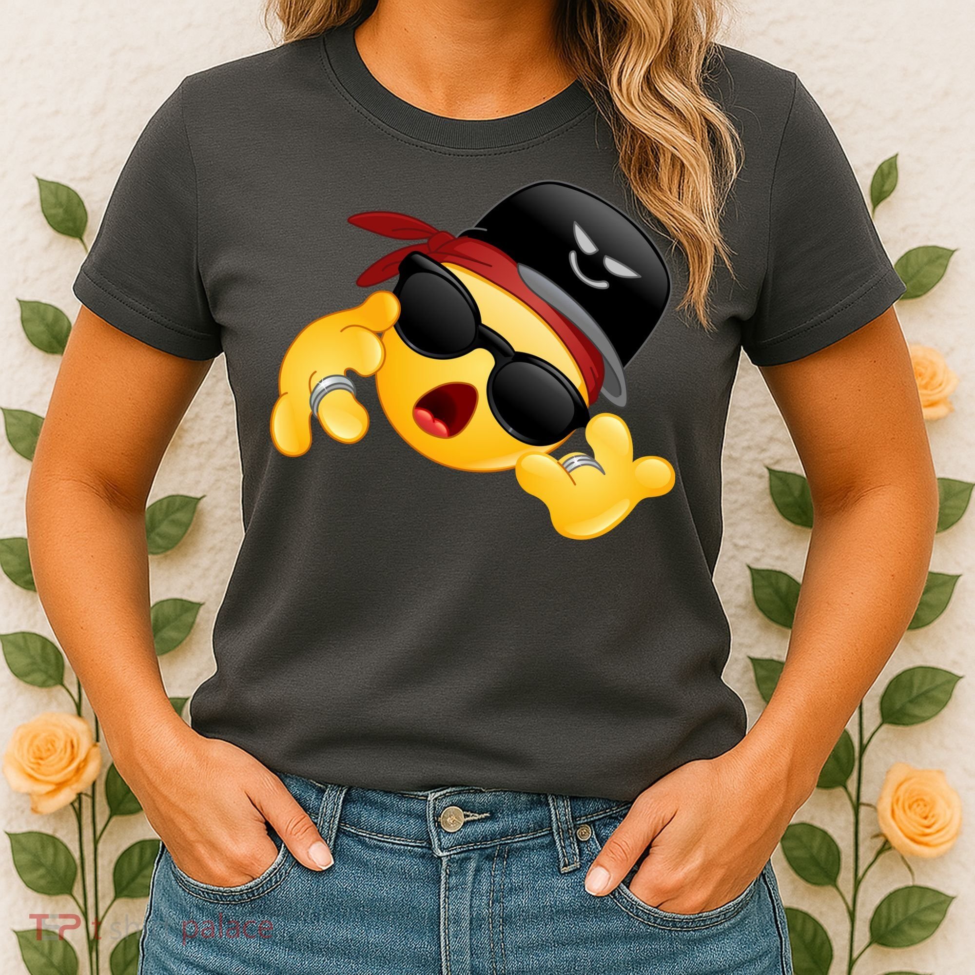 Gangster Emoji Smiley Women's T-Shirt