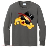 Gangster Emoji Smiley Kids Long Sleeve Shirt thumb 0