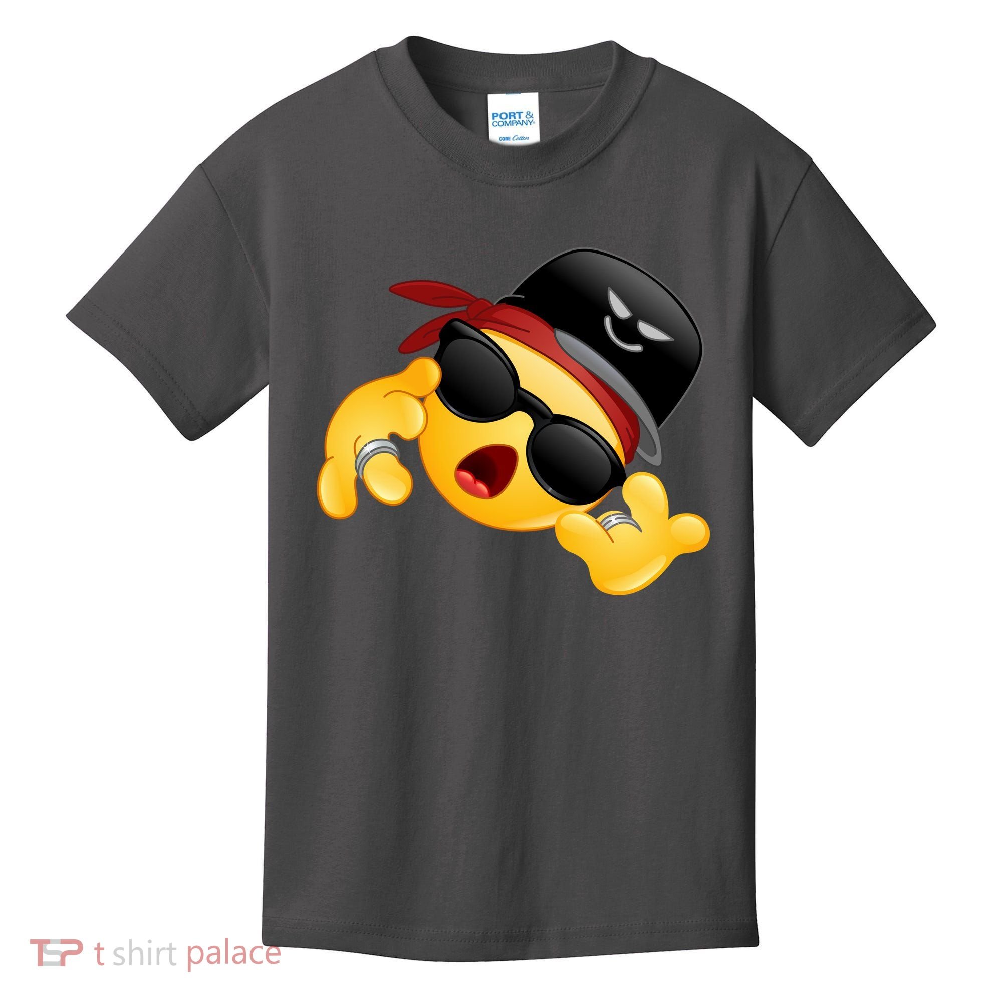 Gangster Emoji Smiley Kids T-Shirt