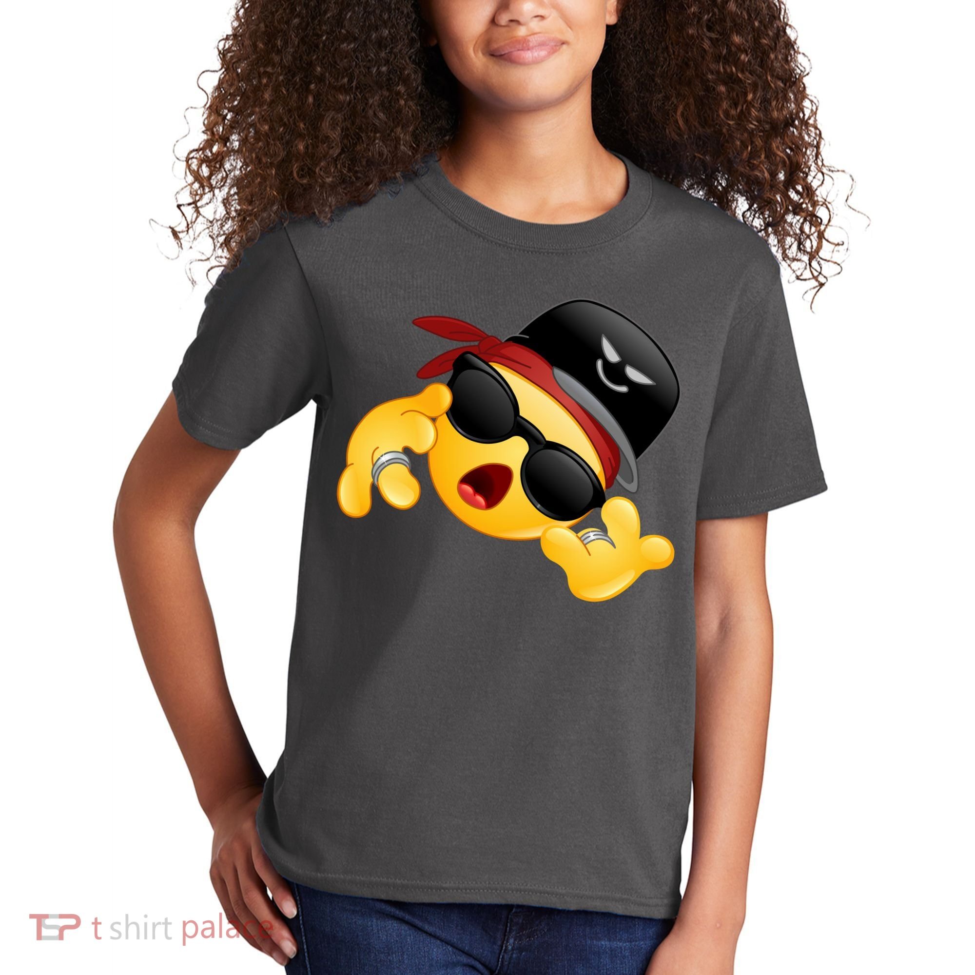 Gangster Emoji Smiley Kids T-Shirt
