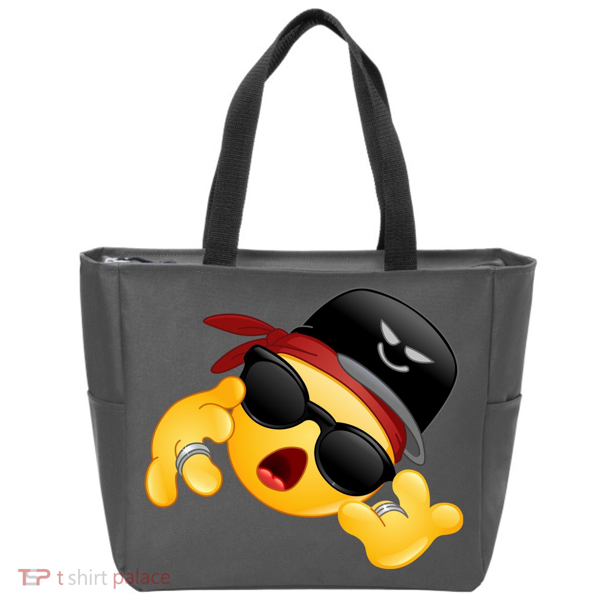 Gangster Emoji Smiley Tote Bag