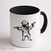 Gangster Pug With Guns Coffee Mug thumb 1