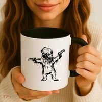 Gangster Pug With Guns Coffee Mug thumb 3