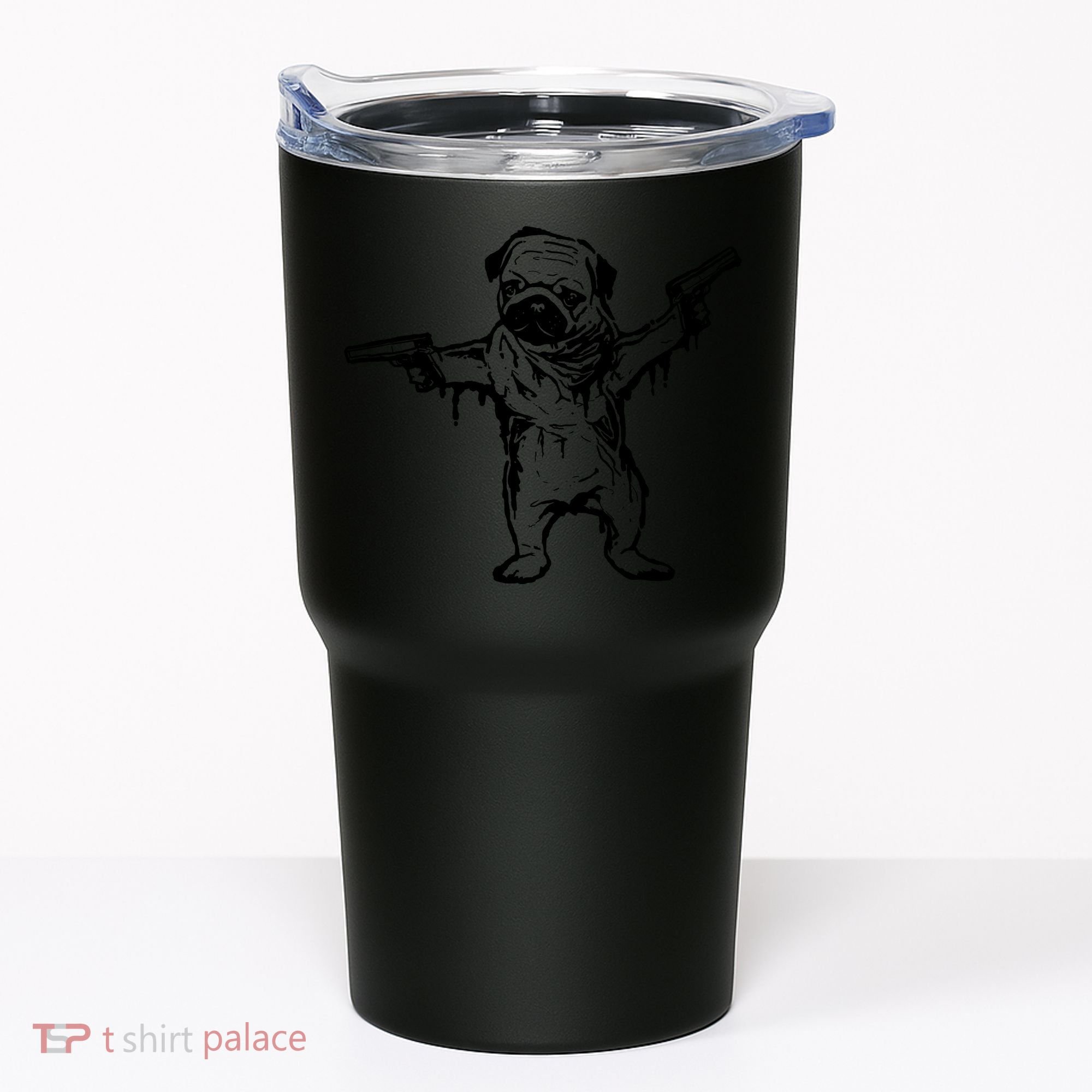 Gangster Pug With Guns Tumbler