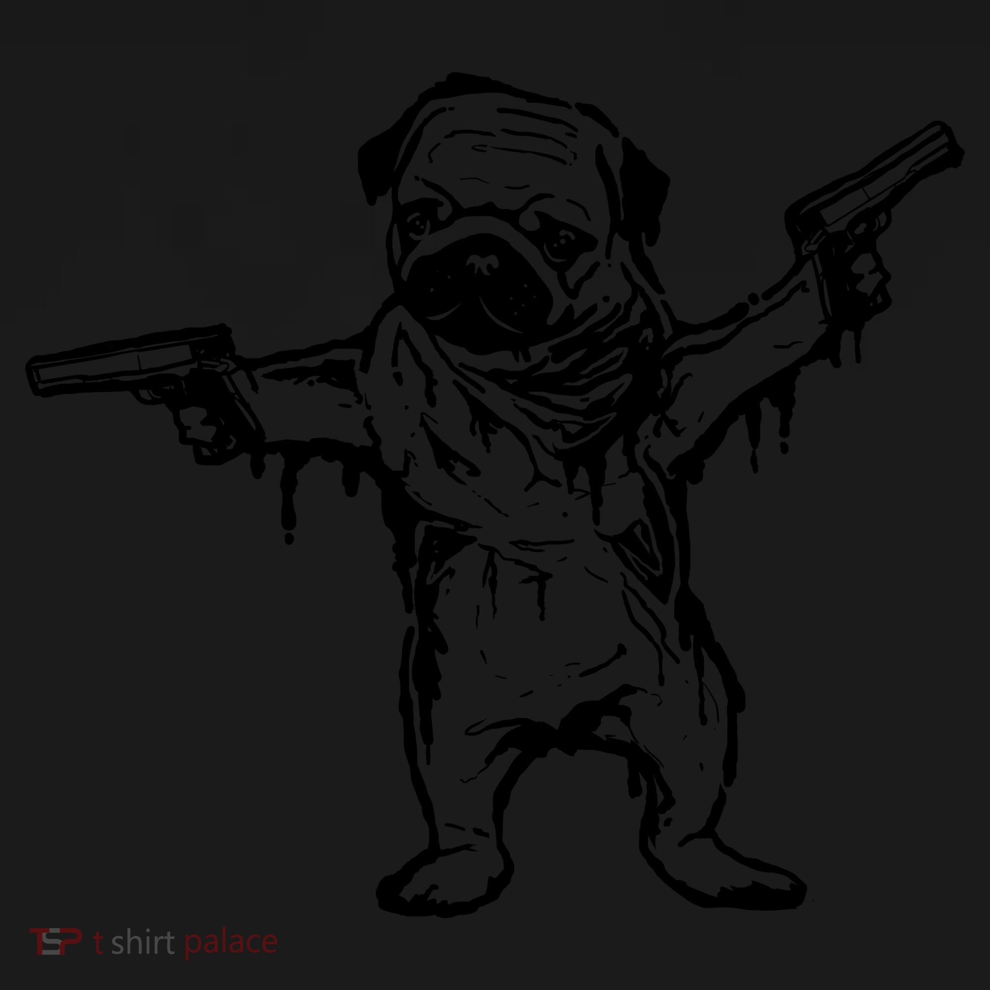Gangster Pug With Guns Women's Tank Top