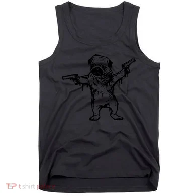 Gangster Pug With Guns Tank Top