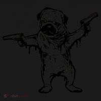 Gangster Pug With Guns Toddler T-Shirt thumb 4