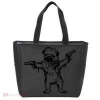 Gangster Pug With Guns Tote Bag thumb 0
