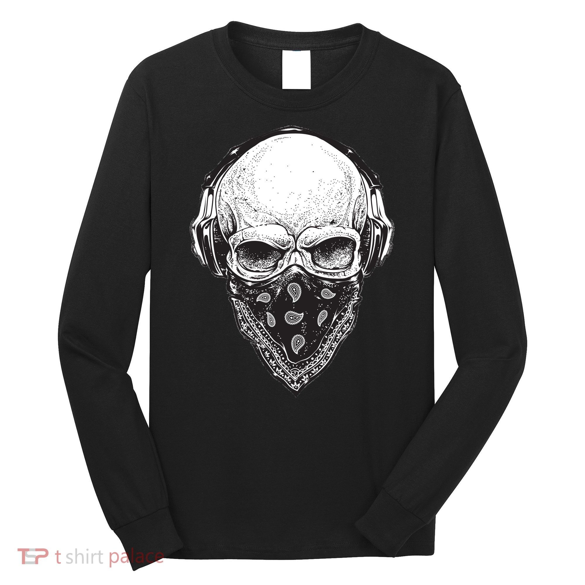 Gangster Skull Long Sleeve Shirt