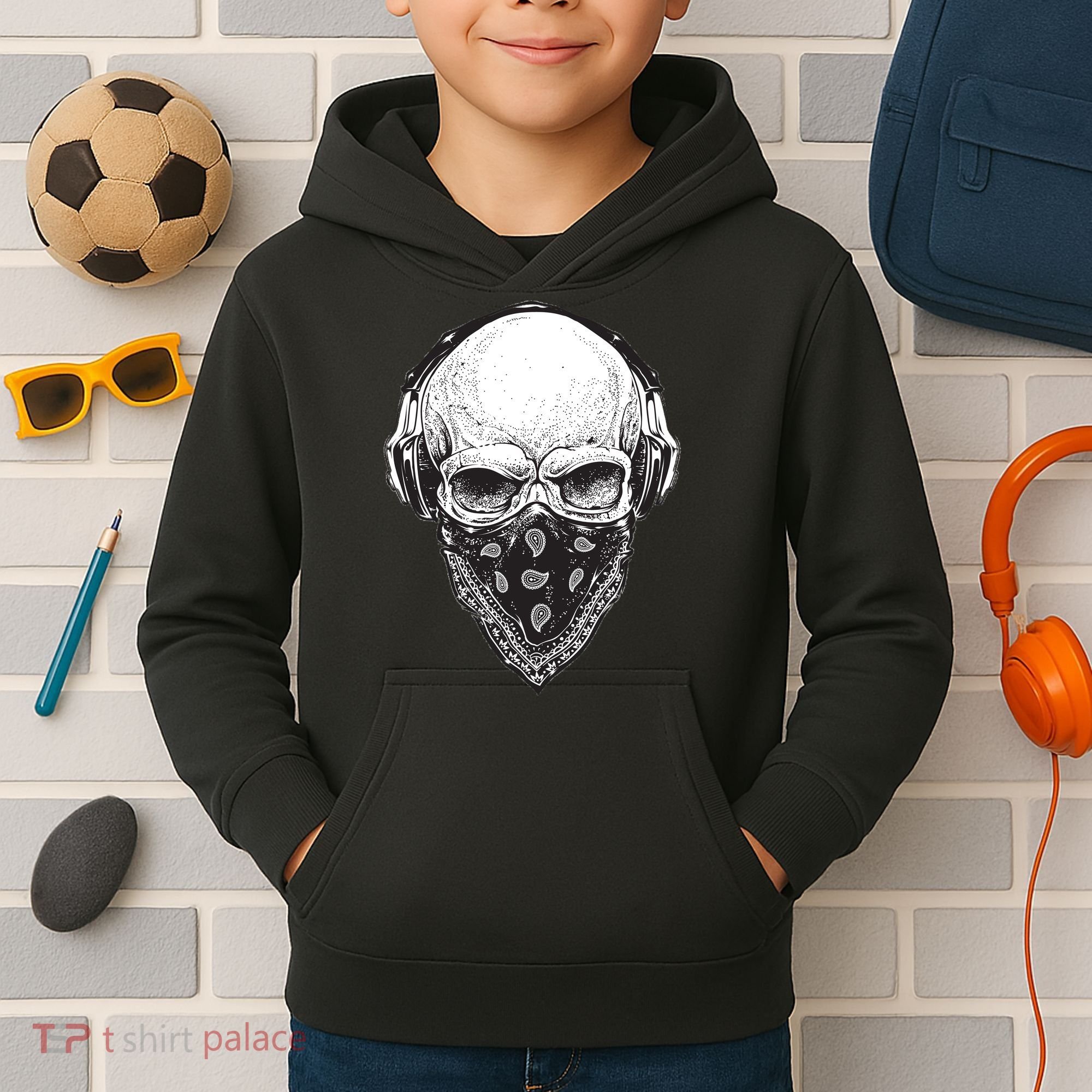 Gangster Skull Kids Hoodie