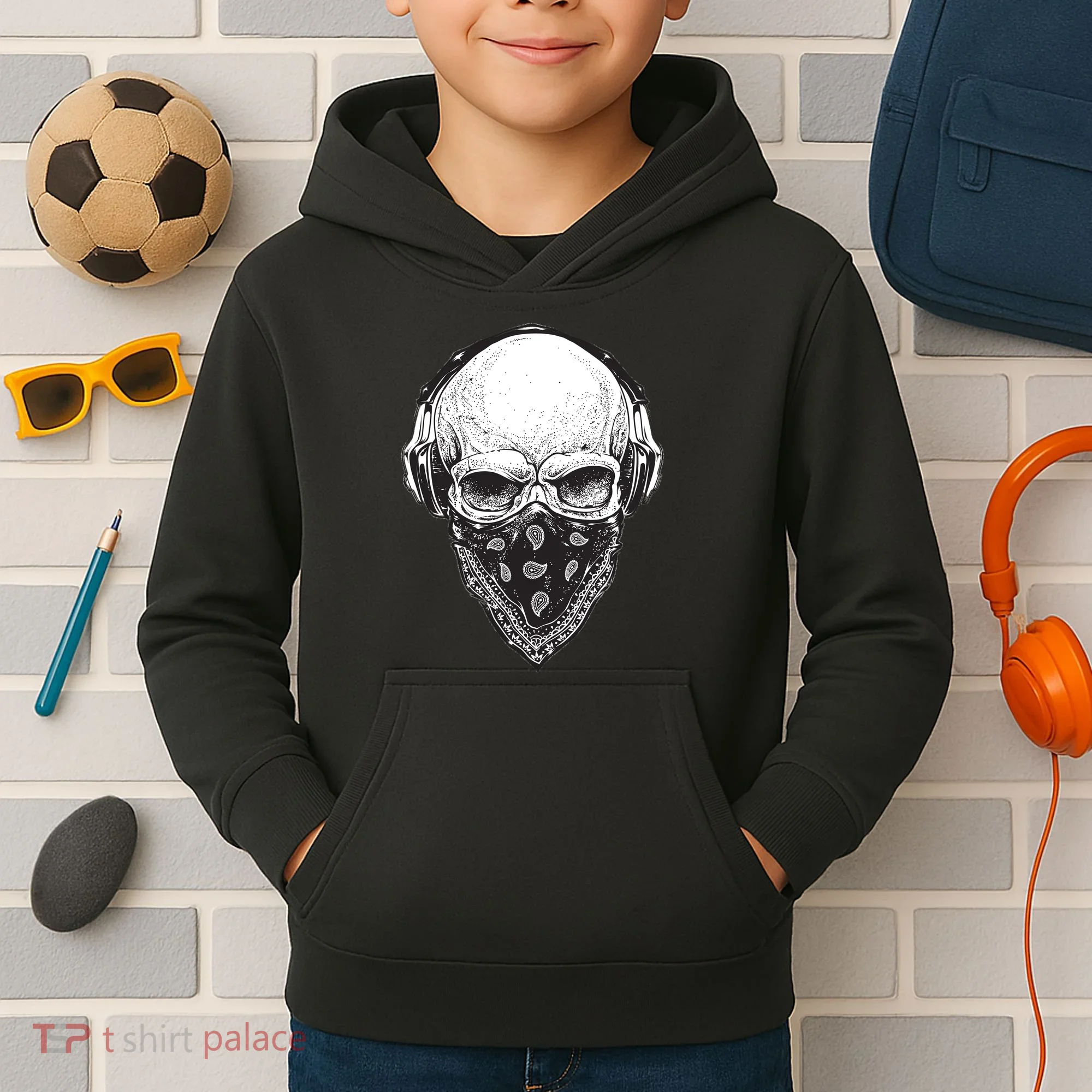 Gangster Skull Kids Hoodie
