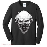 Gangster Skull Kids Long Sleeve Shirt thumb 0