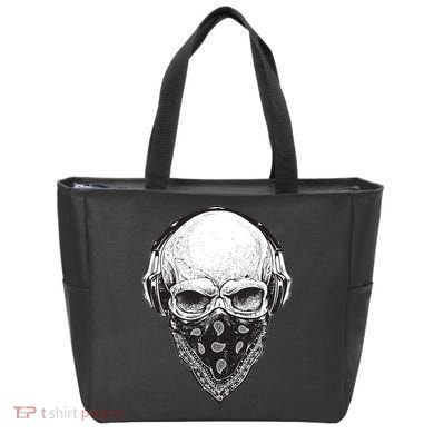 Gangster Skull Tote Bag