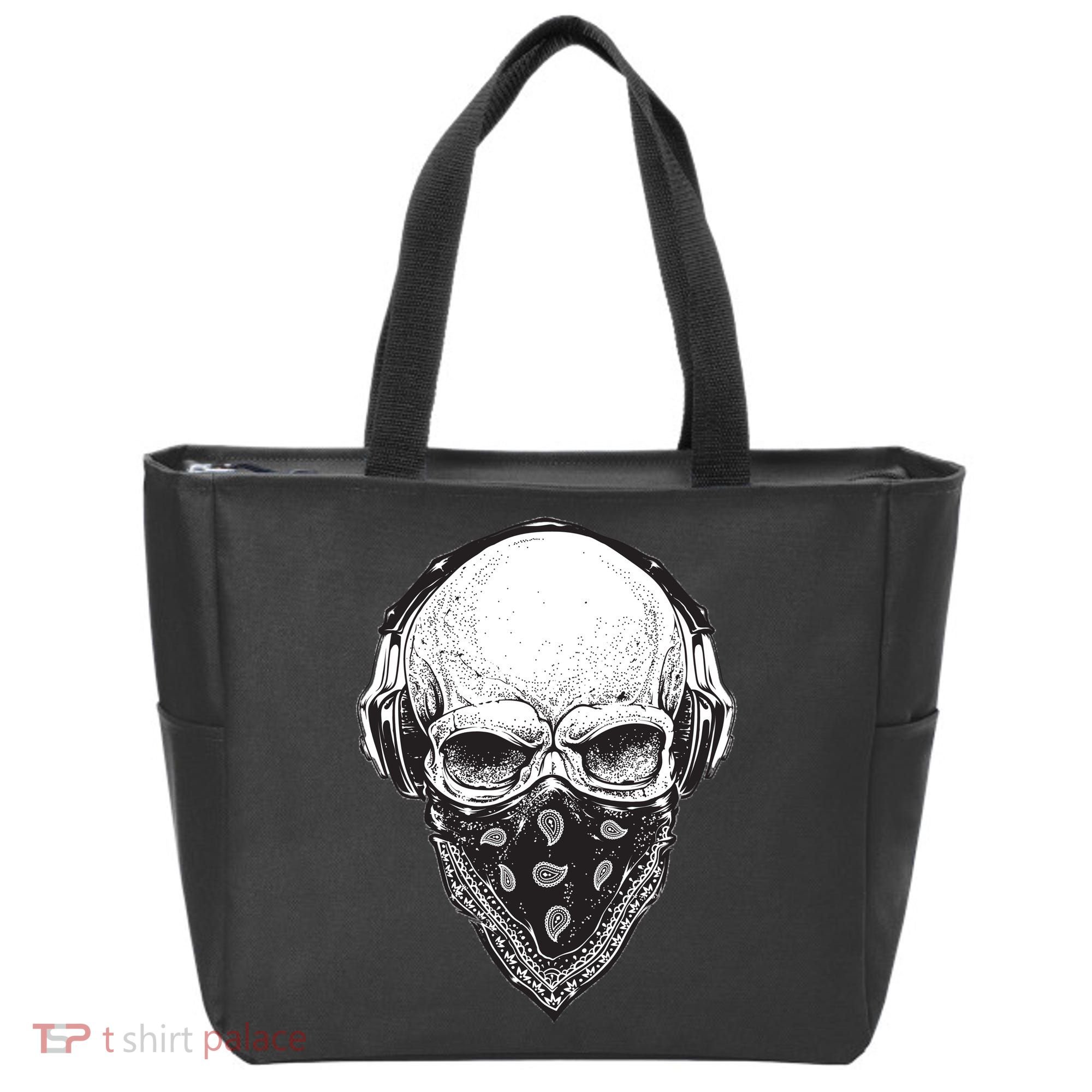 Gangster Skull Tote Bag