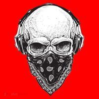 Gangster Skull Santa Hat thumb 1