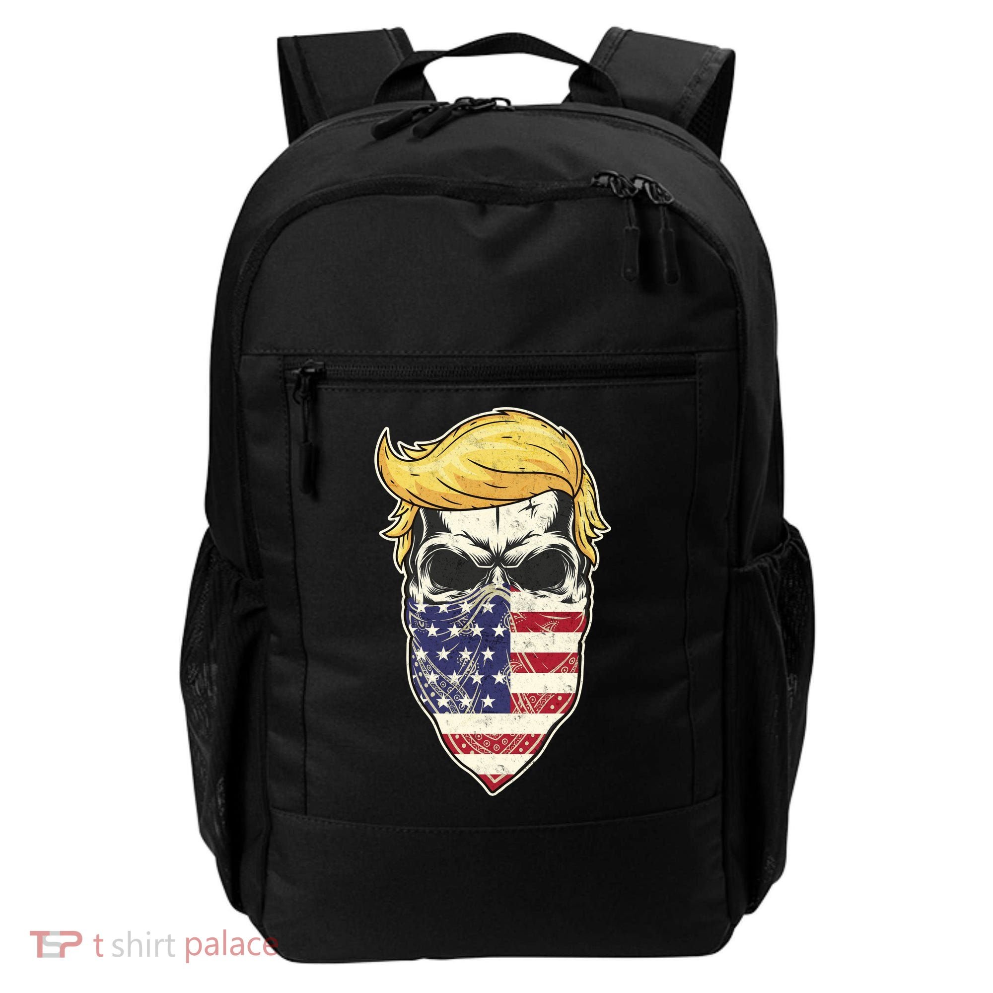 Gangster Trump USA Bandanna Skull Backpack