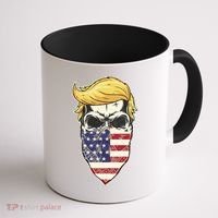 Gangster Trump USA Bandanna Skull Coffee Mug thumb 1