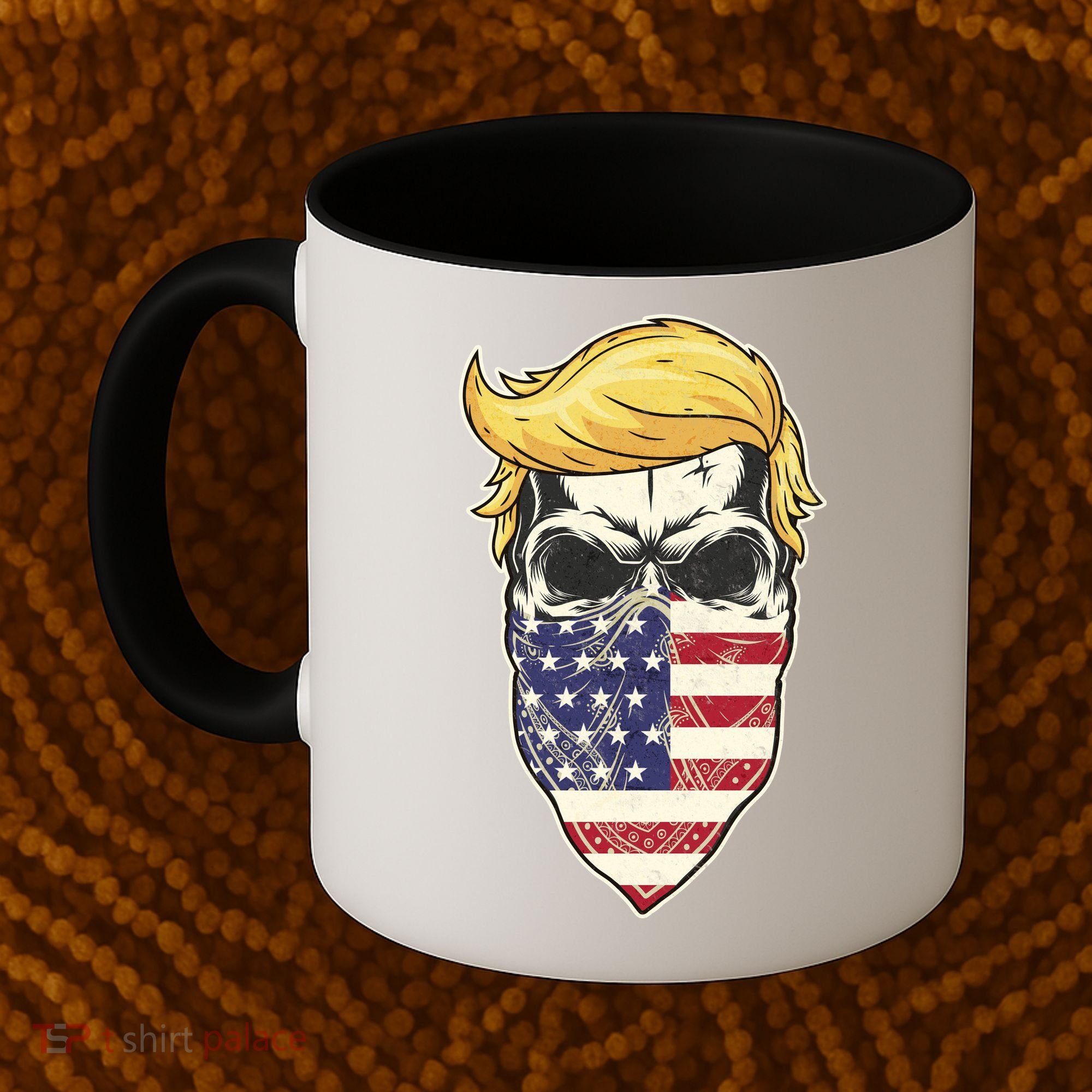 Gangster Trump USA Bandanna Skull Coffee Mug