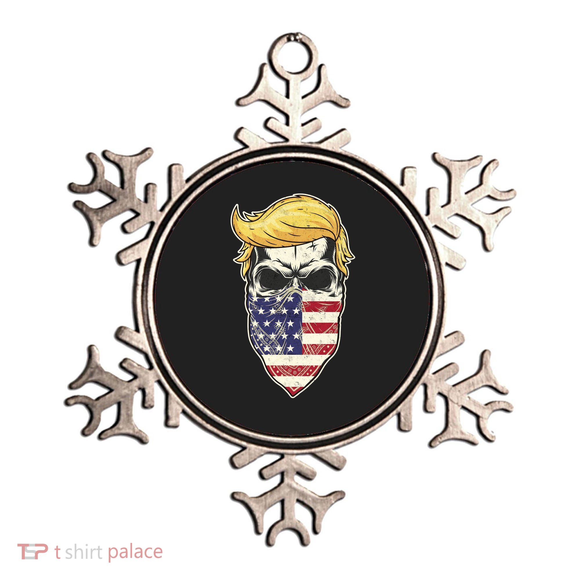 Gangster Trump USA Bandanna Skull Ornament