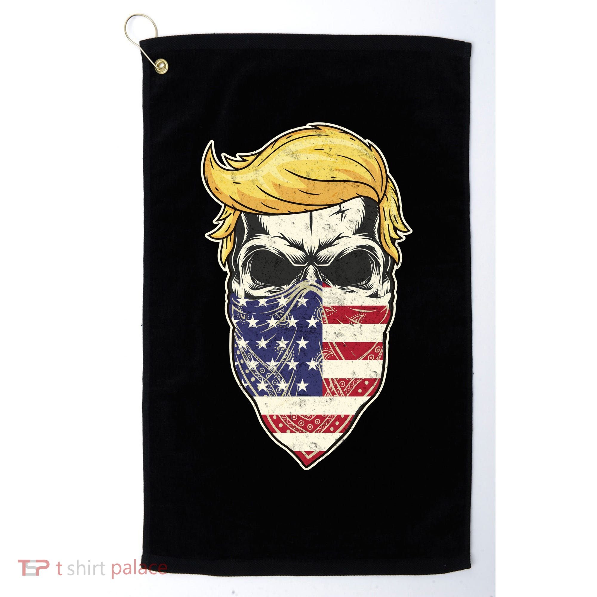 Gangster Trump USA Bandanna Skull Golf Towel