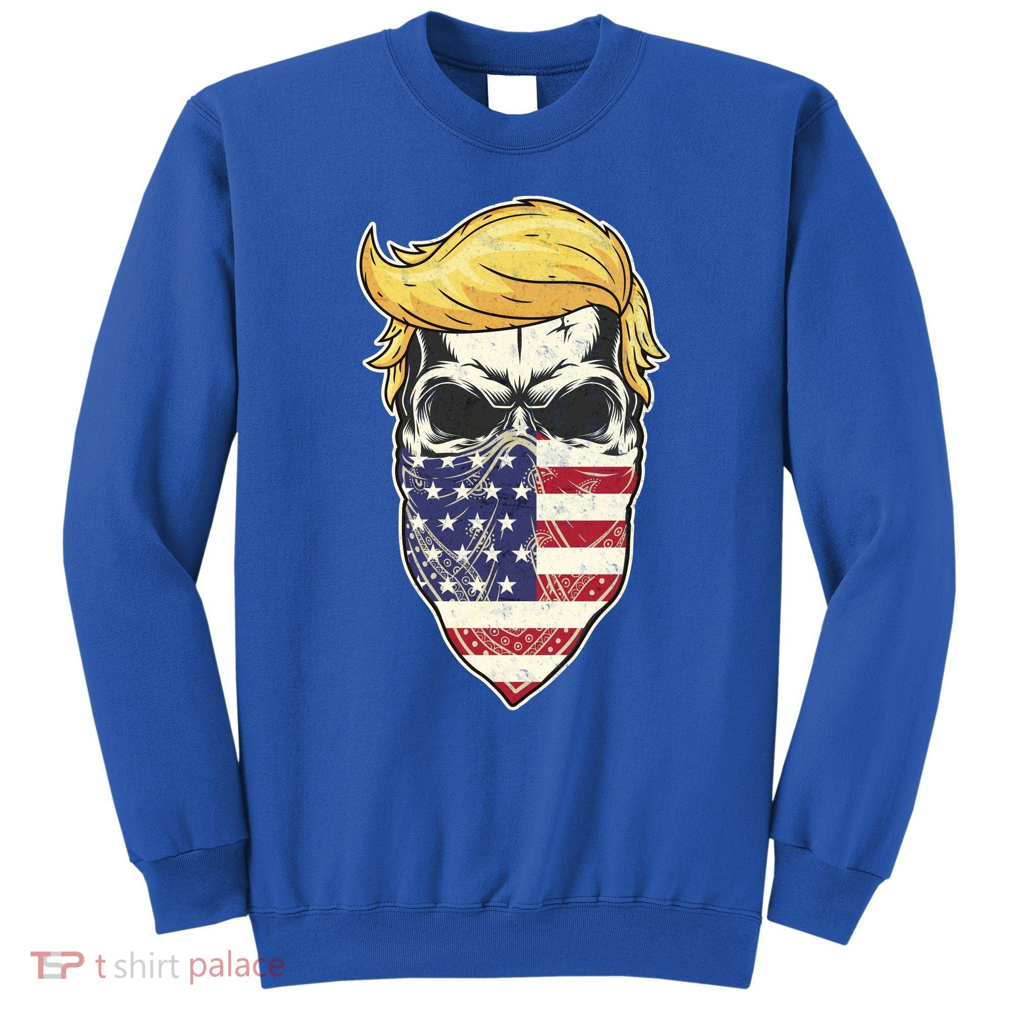 Gangster Trump USA Bandanna Skull Sweatshirt