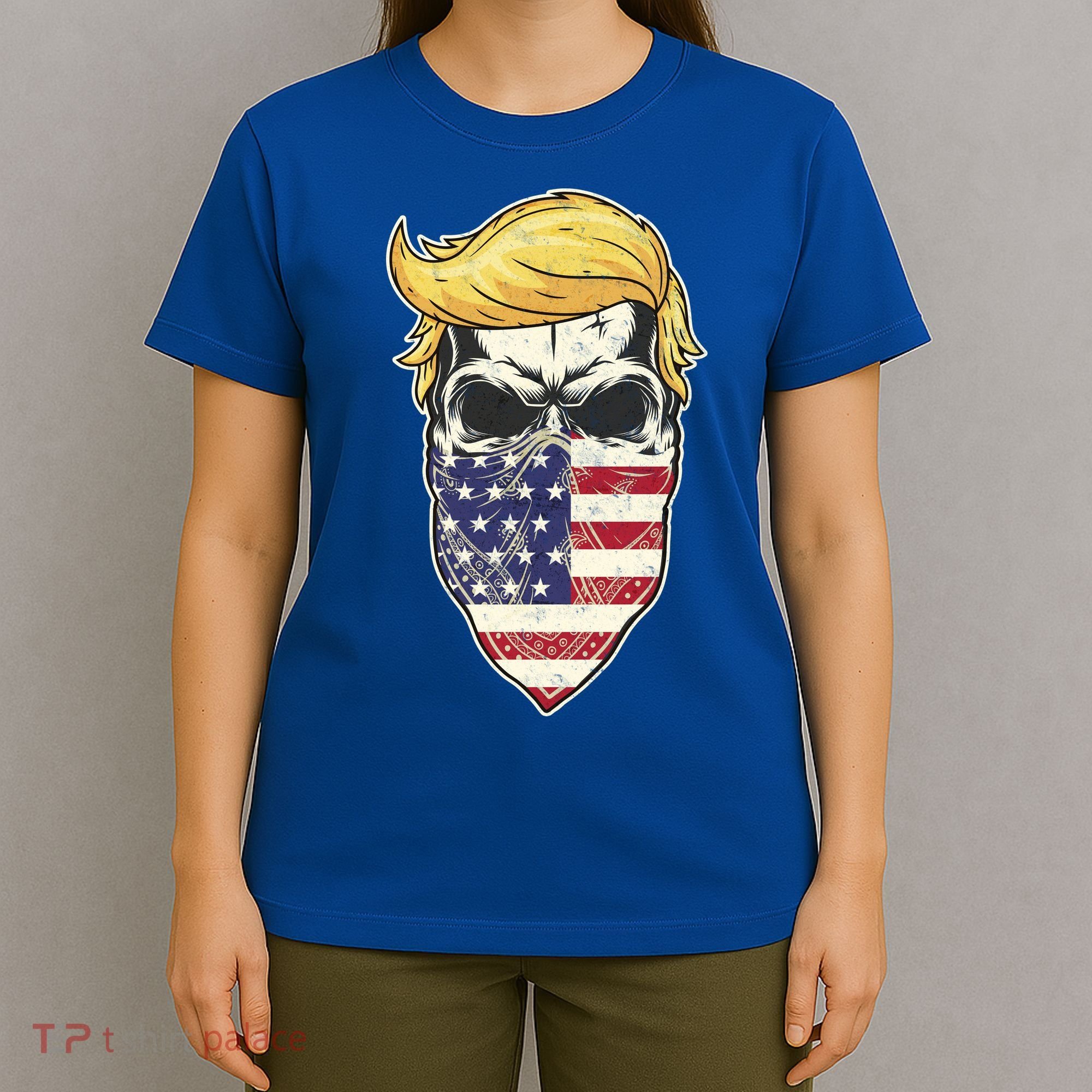 Gangster Trump USA Bandanna Skull T-Shirt