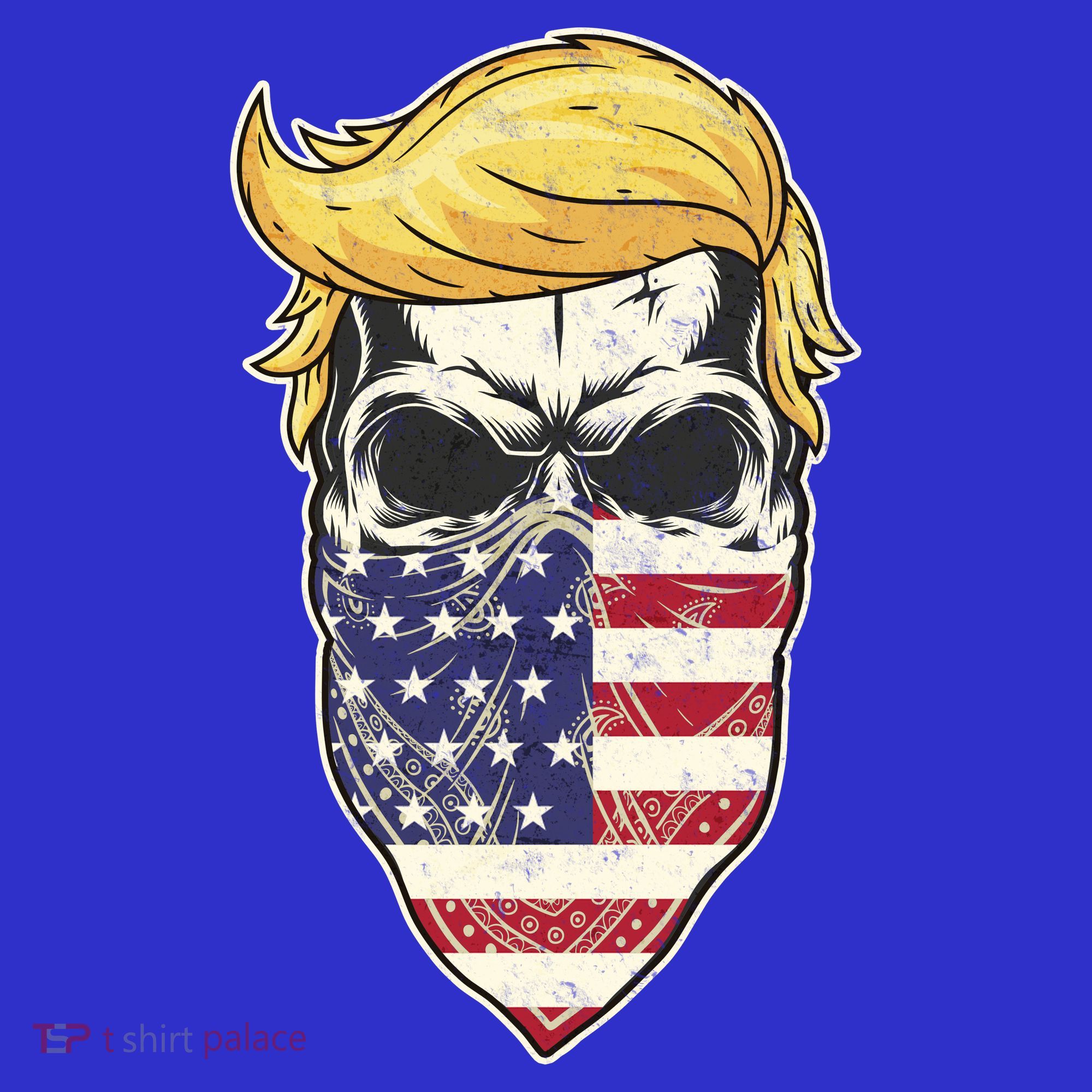 Gangster Trump USA Bandanna Skull Women's Tank Top