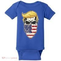 Gangster Trump USA Bandanna Skull Baby Bodysuit thumb 0