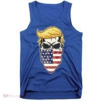 Gangster Trump USA Bandanna Skull Tank Top thumb 0