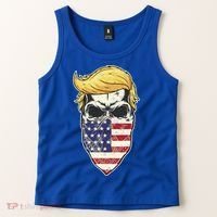 Gangster Trump USA Bandanna Skull Tank Top thumb 2