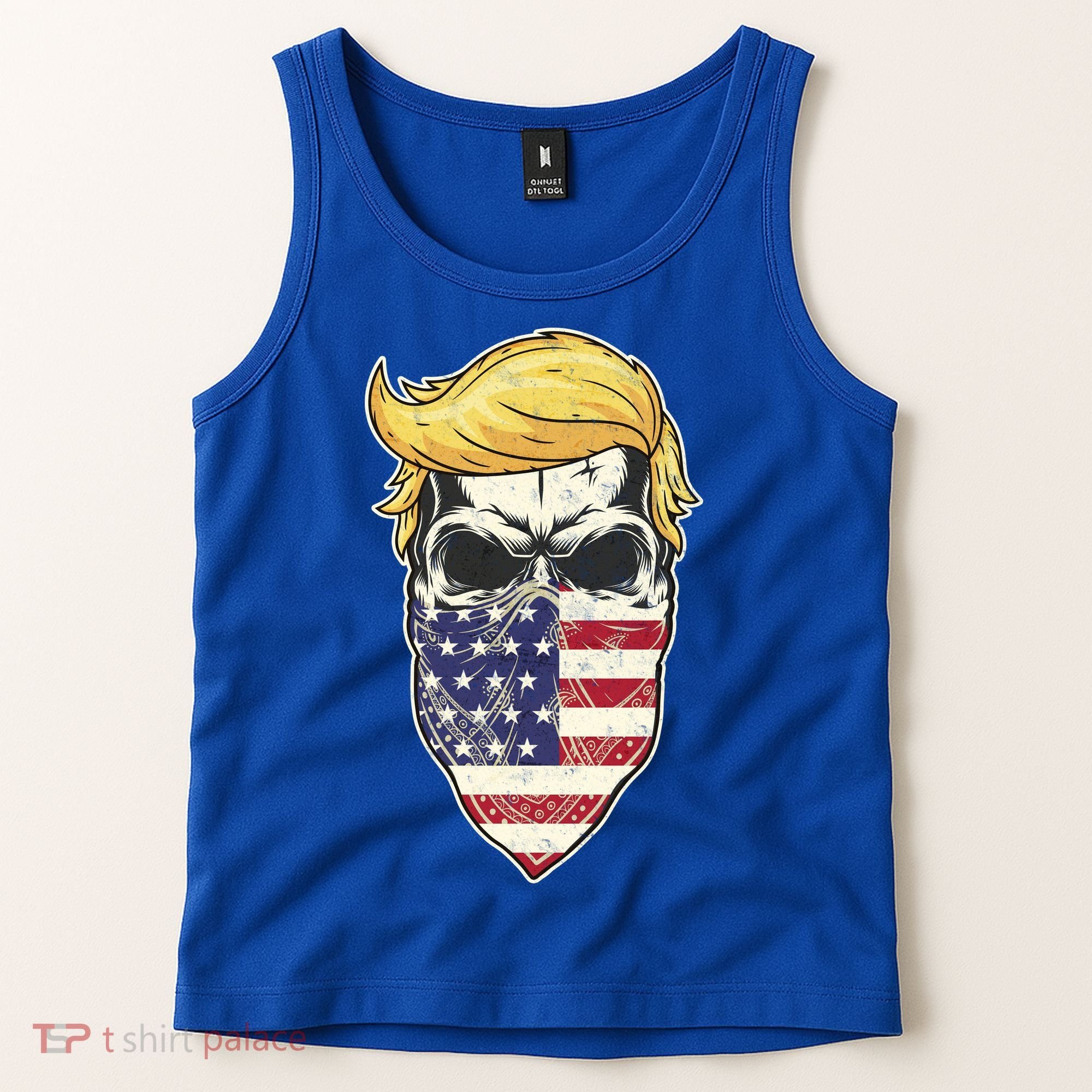 Gangster Trump USA Bandanna Skull Tank Top