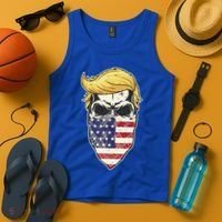 Gangster Trump USA Bandanna Skull Tank Top thumb 4