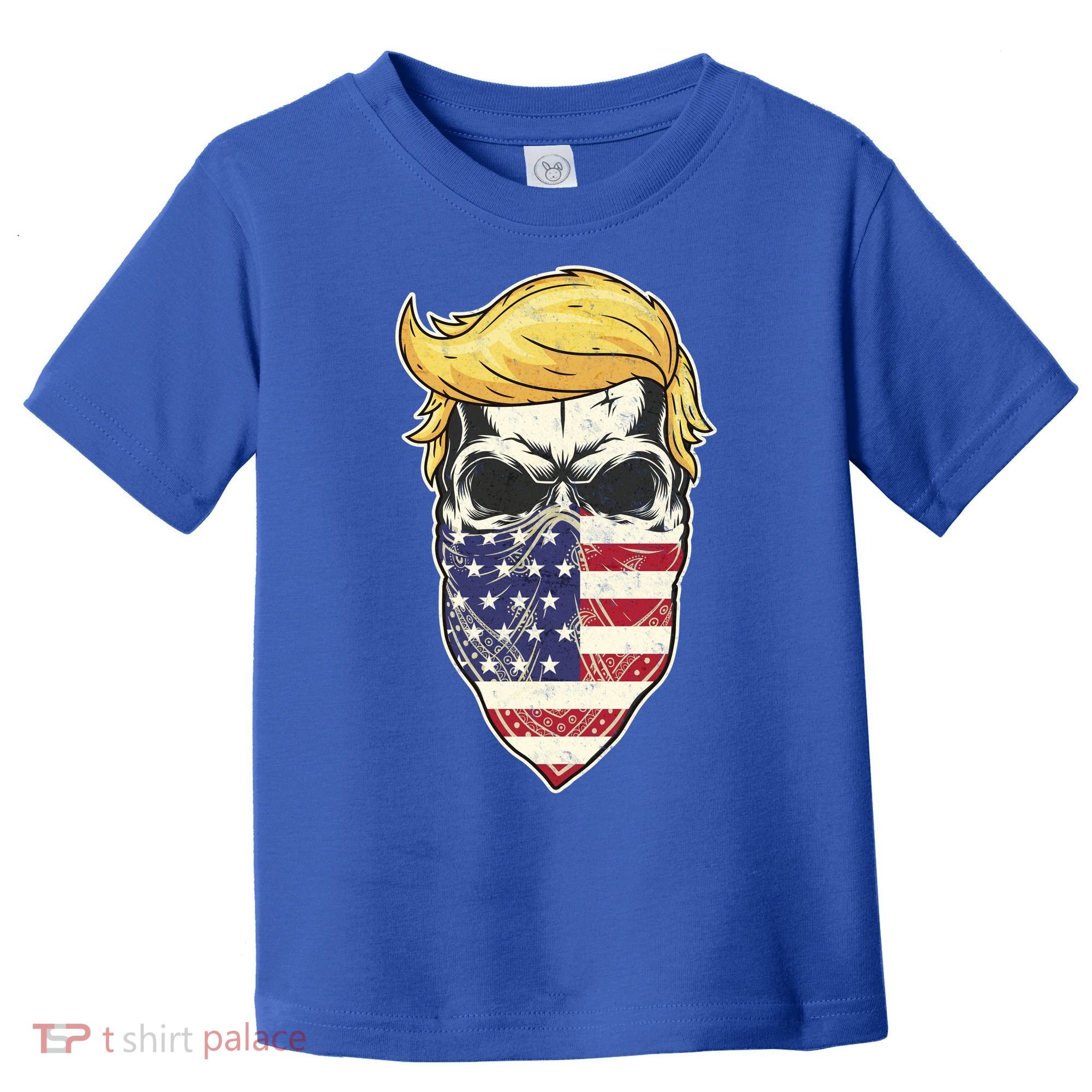 Gangster Trump USA Bandanna Skull Toddler T-Shirt