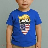 Gangster Trump USA Bandanna Skull Toddler T-Shirt thumb 2