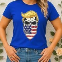 Gangster Trump USA Bandanna Skull Women's T-Shirt thumb 2