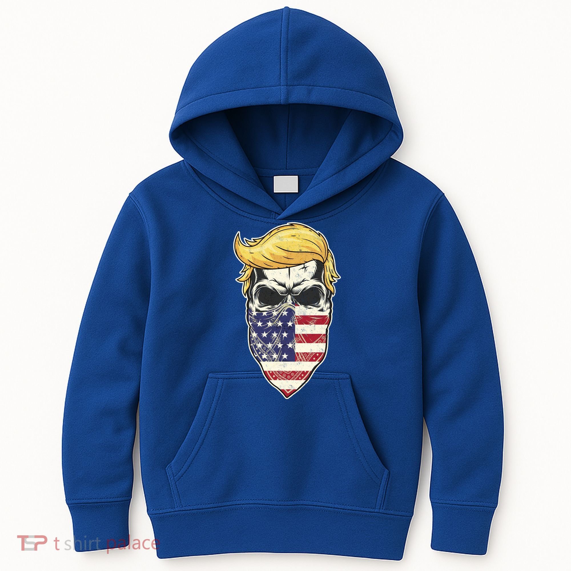 Gangster Trump USA Bandanna Skull Kids Hoodie