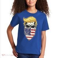 Gangster Trump USA Bandanna Skull Kids T-Shirt thumb 2