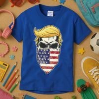 Gangster Trump USA Bandanna Skull Kids T-Shirt thumb 3