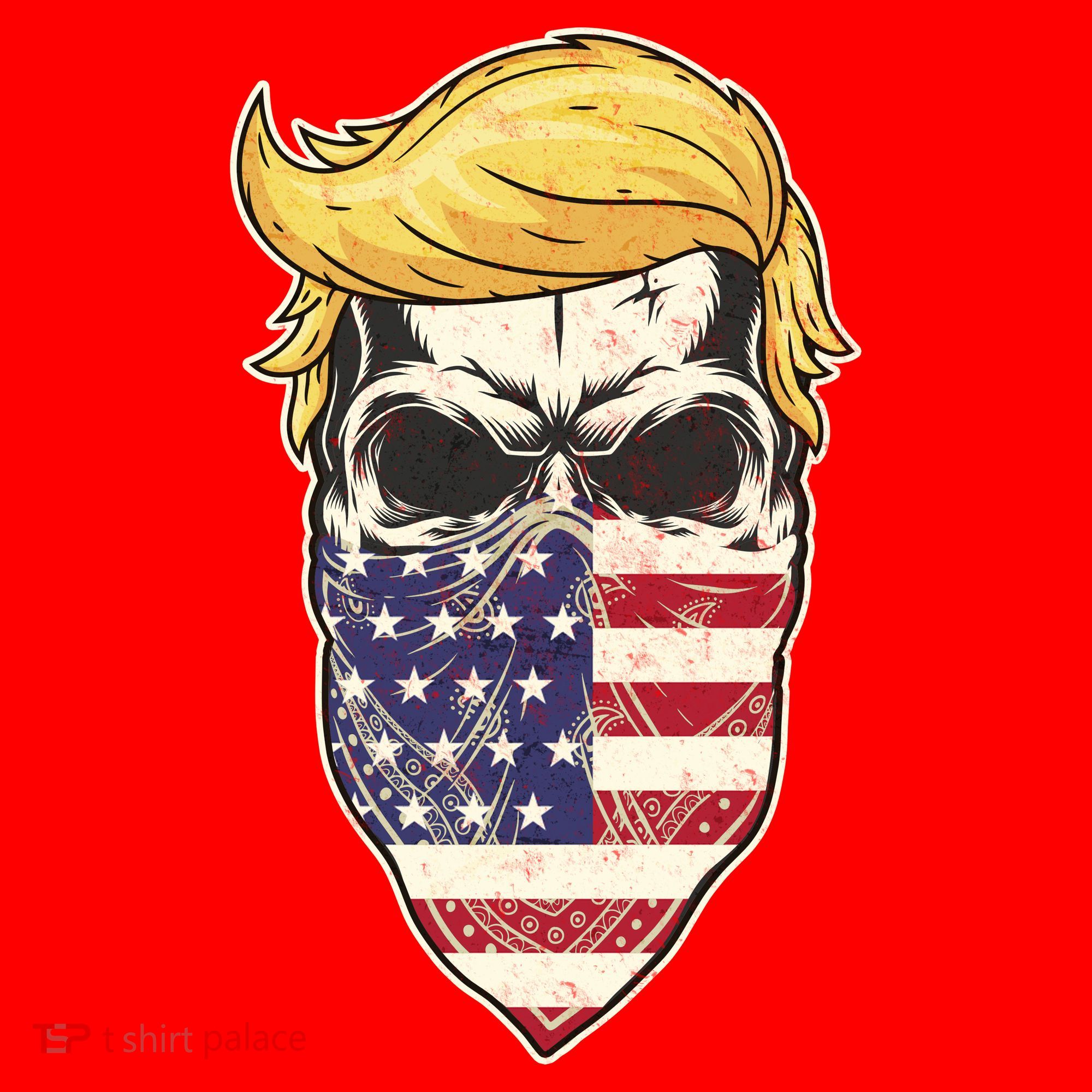 Gangster Trump USA Bandanna Skull Santa Hat